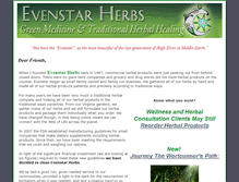 Tablet Screenshot of evenstarherbs.com